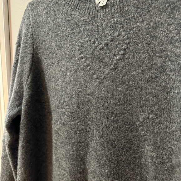 Charcoal Grey Heart Detail Sweater - Picture 6 of 6